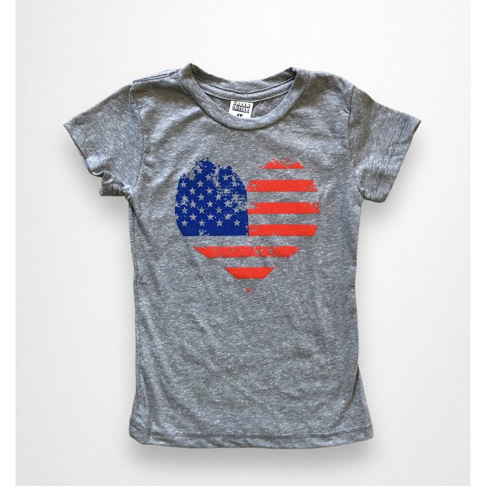 NEW Urban Smalls Patriotic Heart Tee, Size 4T